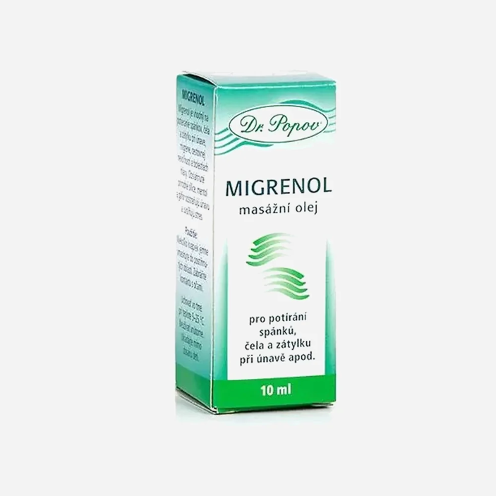 Dr.Popov Migrenol, masážní olej, 10 ml